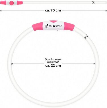 Світлодіодний нашийник ELANOX для собак перезаряджається USB універсальний світиться нашийник (рожевий)