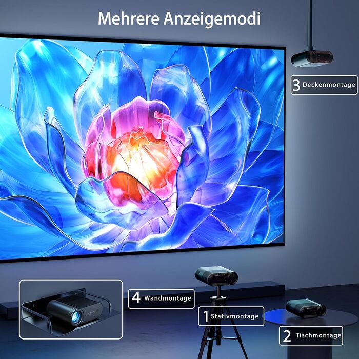 Портативний проєктор Vamvo WiFi 1080P для телефону/планшета/ноутбука/TV Stick