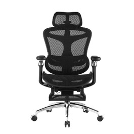 Ергономічне офісне крісло Doro C300 Pro black з підставкою для ніг