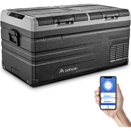Автохолодильник AAOBOSI 90L з компресором, WiFi, USB, 12/24/240V (-20°C) для авто, кемпінгу, човна