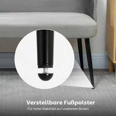 Двомісний диван, сучасний м'який диван з металевим та дерев'яним каркасом, оксамитовий матеріал обтягування, сірий