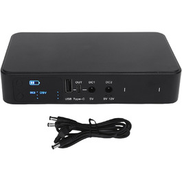 Jectse Mini UPS - Безперебійник живлення 5V/9V/12V, 18000mAh, для роутера, регульована вихідна напруга, підтримка 2 пристроїв