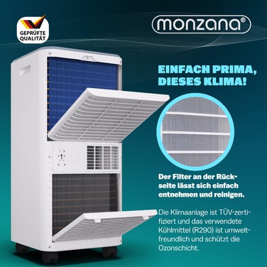 Мобільний кондиціонер MZKA2600 додаток White, голосове керування