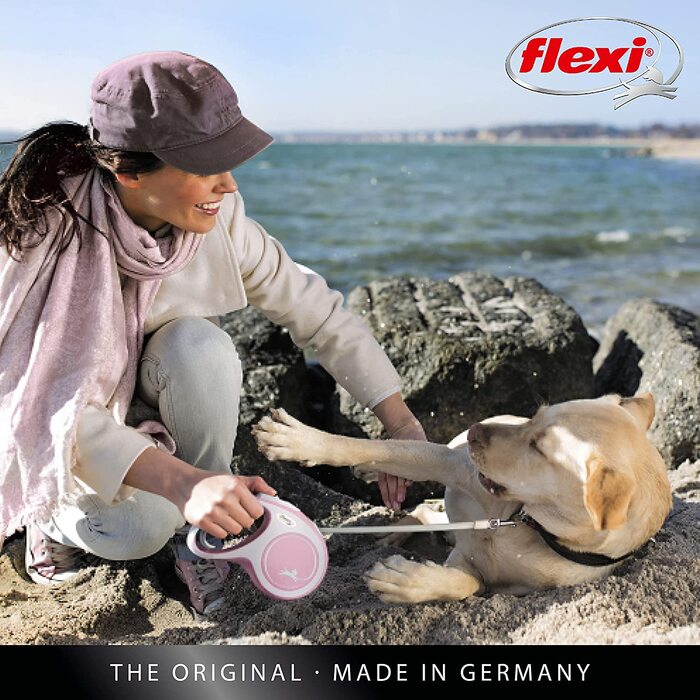 Повідець для собак Flexi New Comfort, 5 м, рожевий CF10T5.251. RO. 20 blau small 5 м (1 упаковка)