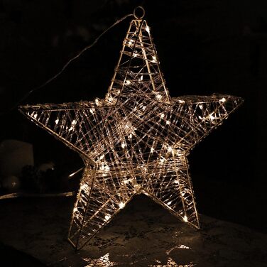 Різдвяна зірка com-four з функцією таймера-Світлодіодна зірка в якості декоративного освітлення на Різдво - Різдвяна прикраса на батарейках (світлодіод XL, - Світлодіодна зірка)
