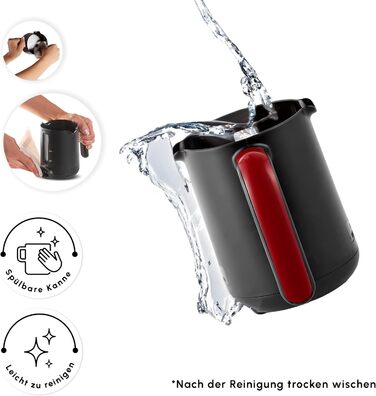 Кавомашина KARACA Hatır для приготування турецької кави з функцією обсмажування, 535W, 5 чашок, автоматичне нагрівання, чорно-червоний колір