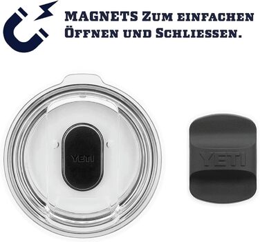 Термокружка YETI Rambler, нержавіюча сталь, з кришкою MagSlider, чорна, 10 oz (296 мл)