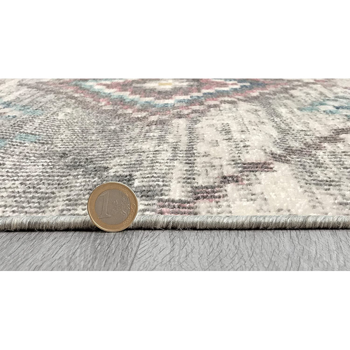 Килим для дому The carpet у вінтажному стилі 160х230 см кремово-сірий