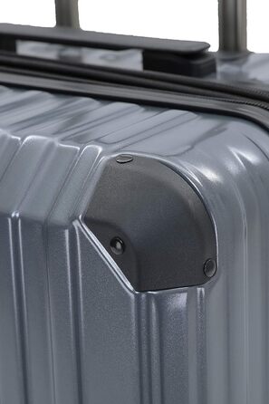 Чемодан з TSA-замком Münicase M816, розширювана фуртура, телескопічна ручка, 4 колеса, жорсткий корпус (Сірий, маленький)