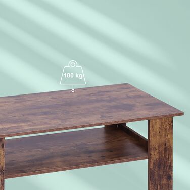 Зручний журнальний столик Relaxdays з нижньою полицею