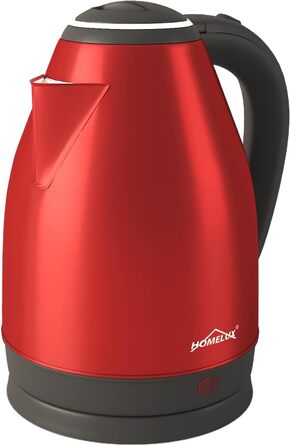 Чайник з нержавіючої сталі HOMELUX 1,8 л, 1500 Вт, бойлер для гарячої води без бісфенолу А, високошвидкісний проточний водонагрівач з автоматичним відключенням і технологією захисту від википання, підходить для кави, чаю, червоного