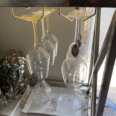 Набір тримачів для келихів RedDreamer (4 шт.), золото, для шафи, кухні, бару, 27.7 см, нержавіюча сталь