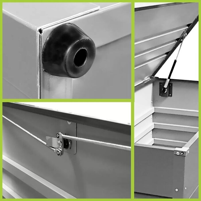 Водонепроникна садова скриня Grindi Morus 400л для подушок, інструментів, зберігання на балкон, терасу, в садок - сіра