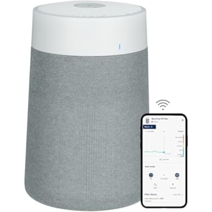 Повітряний фільтр Blueair Pure 511i Max: для кімнат до 43 м², тихий, HEPASilent, проти пилу, алергенів, диму, плісняви, шерсті тварин