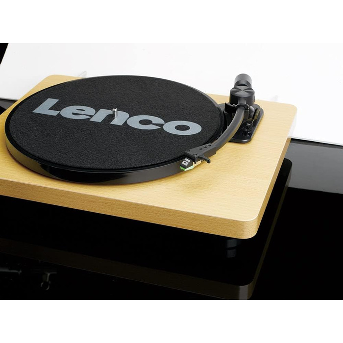 Програвач вінілу Lenco L-30BK USB, ремінний привід, 33/45 об/хв, вбудований фонокоректор, цифровізація, RCA, корпус з дерева