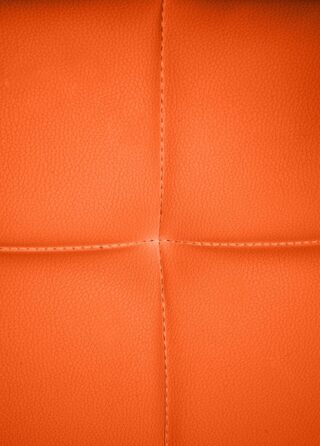 Крісло CLP Canada - м'яке крісло з штучною шкірою, чорний металевий каркас, колір: помаранчевий