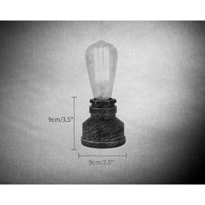 Настільна лампа JINYU вінтажний стімпанк, залізна водопровідна трубка, приліжковий світильник E27 у стилі ретро