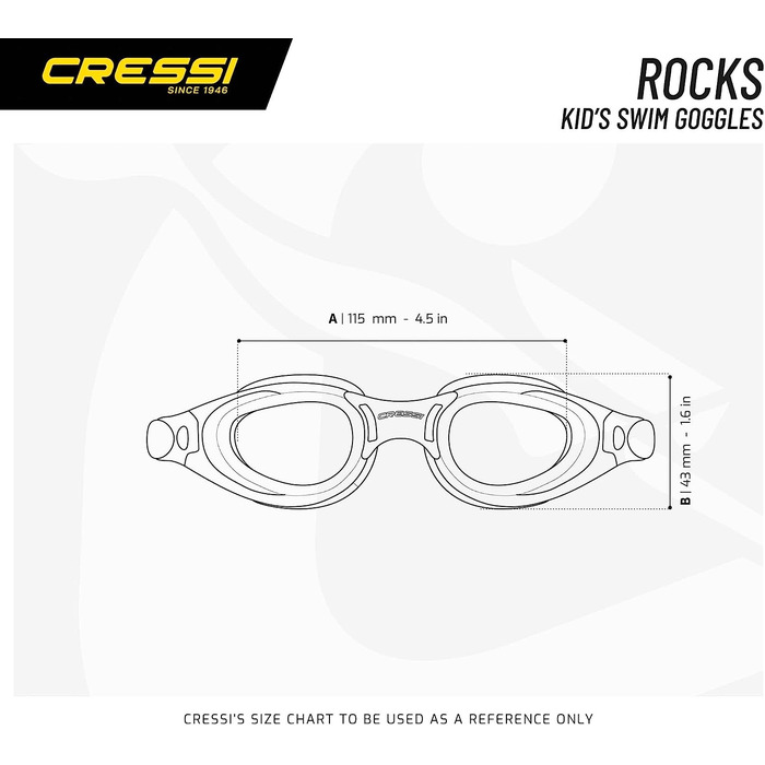 Спідниці Cressi, окуляри для плавання для дітей - 7/15 років-зроблено в Італії (білий / рожевий)