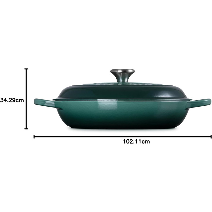 Le Creuset Signature Чавунний горщик Gourmet, Ø 3,5 л, для всіх плит, включно з індукцією, 5,555 кг, Колір: Офенрот