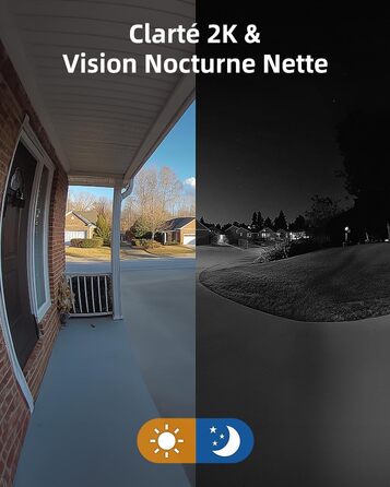 Відеодомофон XTU 2K HD з Wi-Fi, бездротовий, для вулиці, з нічним баченням та PIR-датчиком руху, двосторонній аудіо, білий