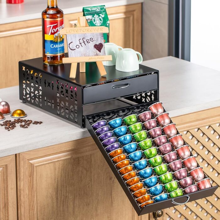 Тримач для капсул Vertuo, аксесуари для кави, органайзер для капсул Nespresso, велика місткість, підходить для всіх розмірів, кавостанція для кави-бару