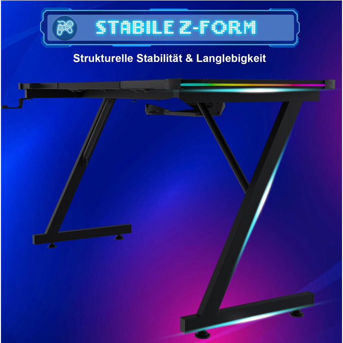 Ігровий стіл Homall 140x60см чорний