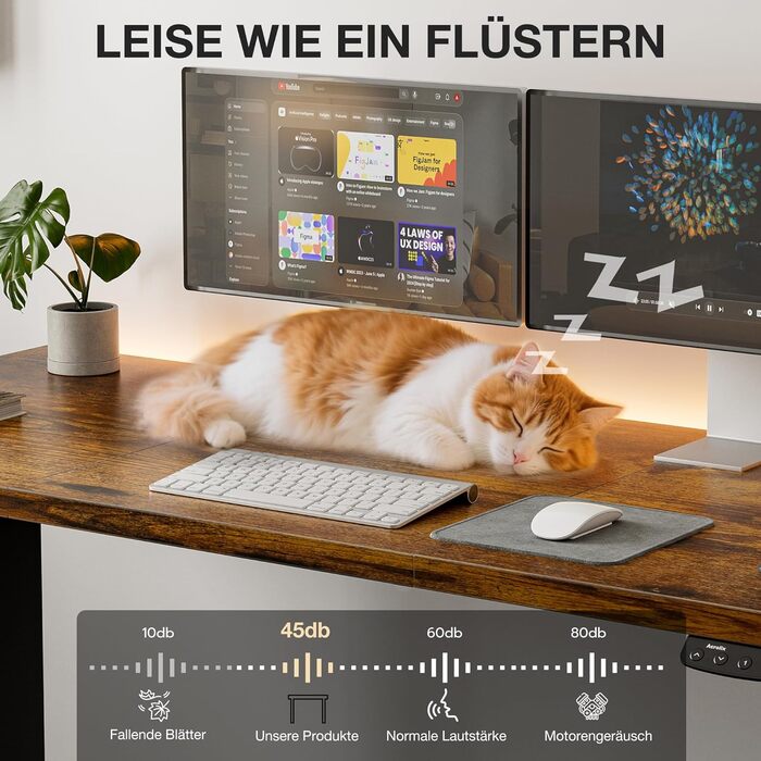 Електричний стіл з регулюванням висоти 120x60 см з функцією пам'яті, для офісу та дому. Білий колір, керування кабелями та гачки.