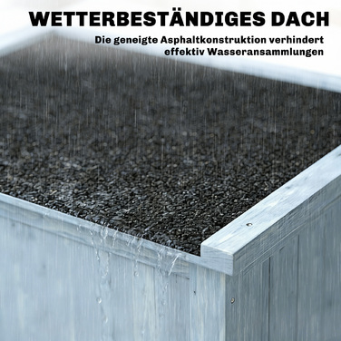 Садовий шафка з дерева, стійкий до погодних умов, навіс для інструментів з подвійними дверима, магнітний замок, для саду, тераси, 85 x 54 x 170 см, сірий