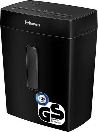 Fellowes FS-8C: Шредер для паперу 8 листів, чорний, Cross Cut, 15л, знищення кредитних карт