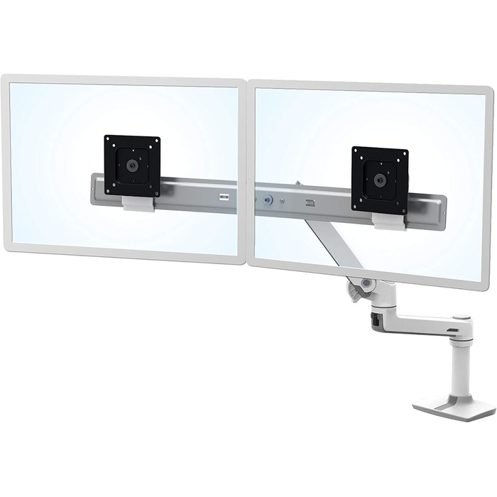 Кріплення для монітора Ergotron LX Dual Direct (білий) - до 63.5 см (25 дюймів), 0.9-5 кг