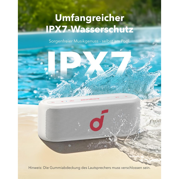 Soundcore Select 2S: Портативна Bluetooth-колонка з 20W, BassUp™ та IPX7 захистом (біла)