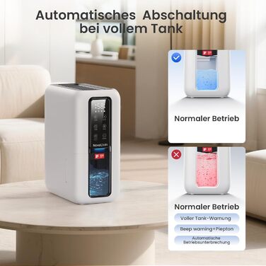 Електричний осушувач повітря з 2L баком та контролем вологості - тихий, для ванної кімнати, шафи. Білий та чорний кольори