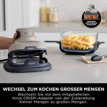 Ninja CRISPi Airfryer - фритюрниця без олії, 3.8 л, 4-в-1, 1700 В, FN101EUSTGD (Stone)