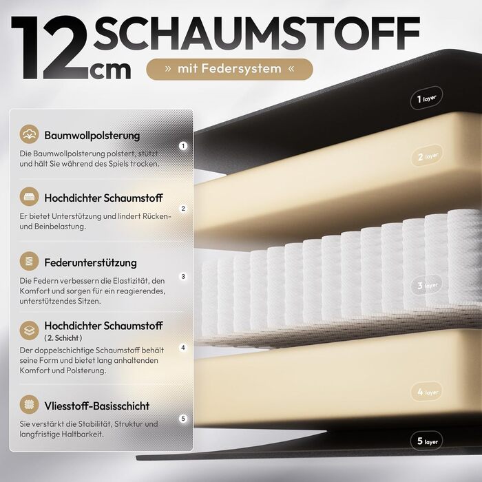 Ігровий крісло Dowinx з підголівником та підніжкою, тканинне, з масажем, чорно-зелений, для офісу та геймінгу