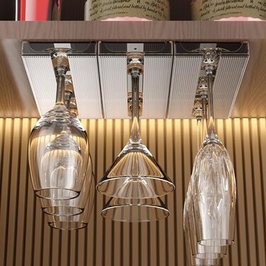 Набір тримачів для келихів Vaisoeny (4 шт.), сірий колір. Підійде для кухні та бару.