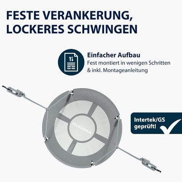 Шоукель HUDORA Nestschaukel 90 - пластикова сітка-шоукель для дітей та дорослих (діаметр 90 см)