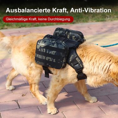 Рюкзак для великих собак, водонепроникний, знімний, камуфляжний