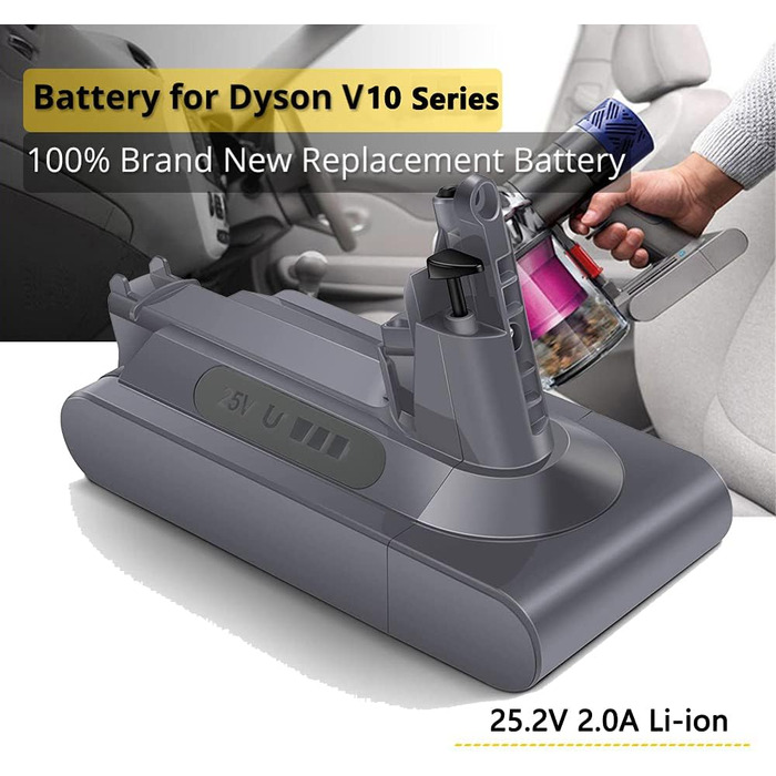 Змінна літій-іонна батарея BTMKS 25.2V 2aH для акумуляторного пилососа Dyson V10 SV12 Absolute/Animal/Motorhead