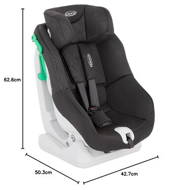 Автокрісло Graco Extend™ LX R129 Reboarder: від народження до 4 років (40-105 см), поворотне, збоку захист, чорний, Midnight Extend i-Size Single