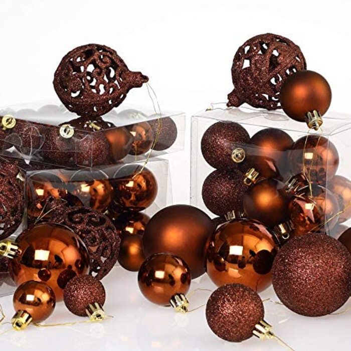 Різдвяні кулі Deuba, набір з 100 пластикових матових блискучих різдвяних прикрас, мереживні ялинкові кулі Ø 3 6 см, червоні
