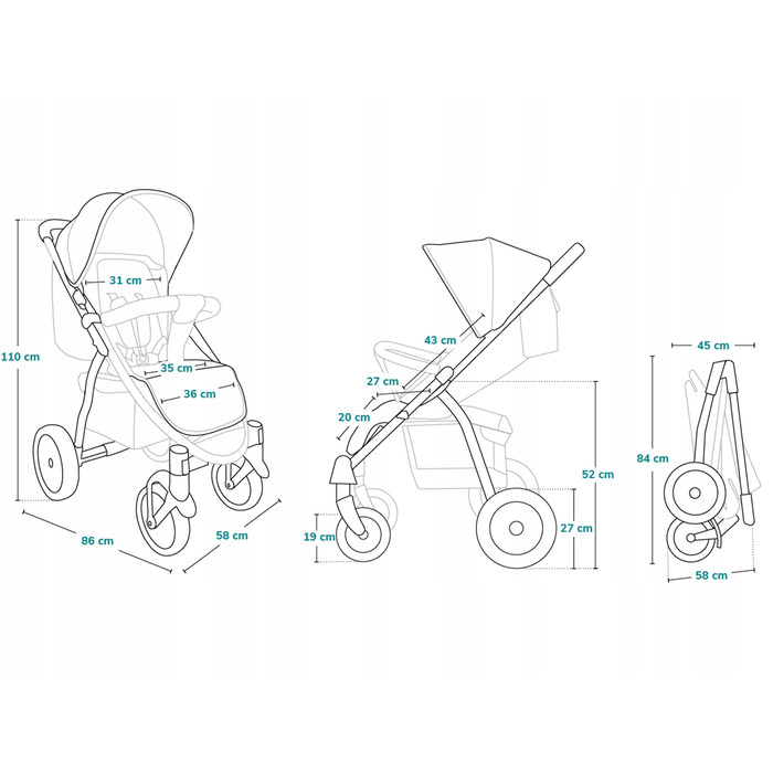 Дитячий прогулянковий візок Lionelo LO-ANNET PLUS DREAMIN