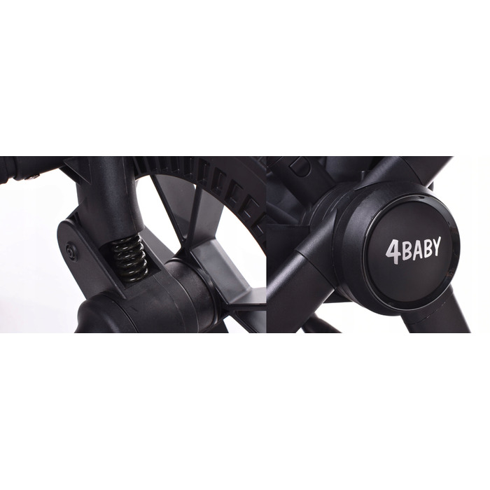 Прогулянкова коляска 4BABY FOSTER з реверсивним сидінням, до 22 кг, алюмінієва