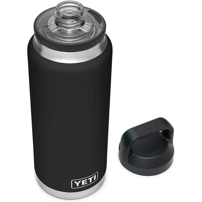 Термос YETI Rambler з кришкою Chug, чорний, 1 літр (36 oz)