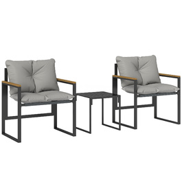 Набір для пікніку на 2 особи, 3-частинний садовий набір з металевим каркасом та товстими подушками