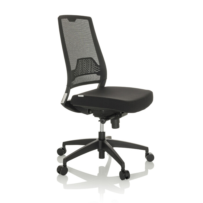 Офісне крісло / Крісло на коліщатках PORTO ECO I з тканинним сидінням / сітчатою спинкою, чорне hjh OFFICE