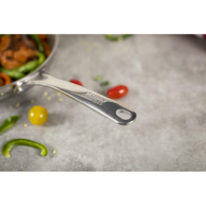 Сковорода KUHN RIKON Allround 24 см, незмінне покриття, нержавіюча сталь, для всіх типів плит (включно з індукційними), для швидкого обсмажування