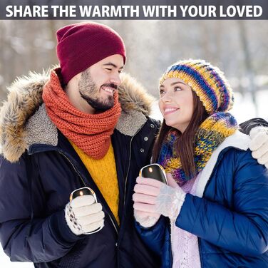 Електричний ручний гріє 5000mAh, 2 шт. - багаторазовий кишеньковий гріє для активного відпочинку, зимовий подарунок для дітей, жінок та чоловіків (чорний)