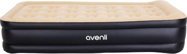 Надувний матрац-ліжко AVENLI для 2 осіб з самонадувною функцією, вбудованим насосом та флацелевою поверхнею (196x97x47 см)