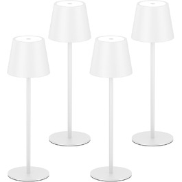 LED-лампа K-Bright на акумуляторі, 4 шт., диммер, 36.5 см, перезарядна, тепле світло 2700K, USB-C, IP54, бежевий колір
