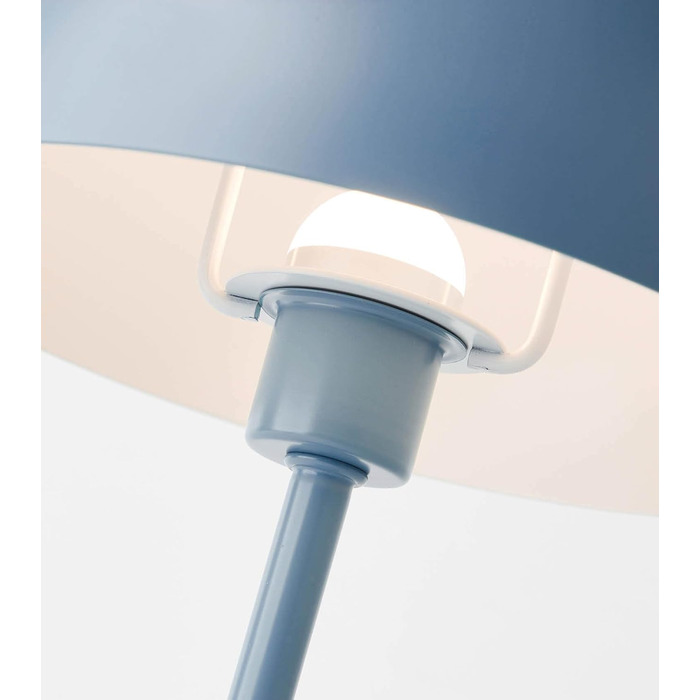 LED настільна лампа Mokebo® 'Leuchtturm' – бездротова, диммерна, з USB-C, ретро, металева, тепле світло, тауп (сіро-бежевий)